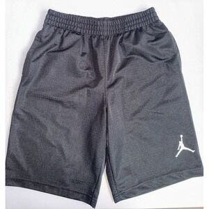 Air Jordan Boys 12-13 Yrs Large Black Lined Mesh Elastic Waist Basketball Shorts